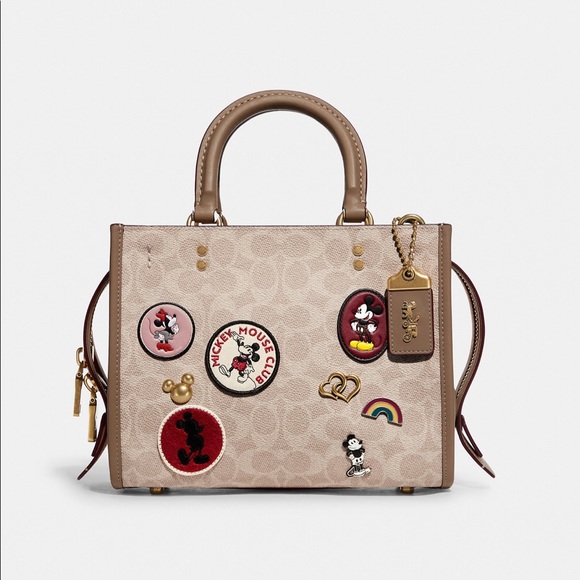 SOLD!! NWT DISNEY X COACH ROGUE 25 WITH MICKEY/MINNIE PATCHES - Picture 2 of 11